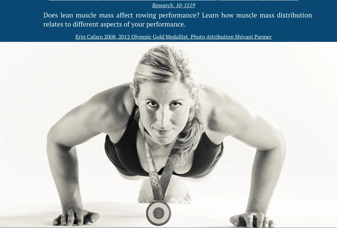 Title image for Female Rowers’ Lean Mass Distribution Correlates To V02max And Time To Exhaustion