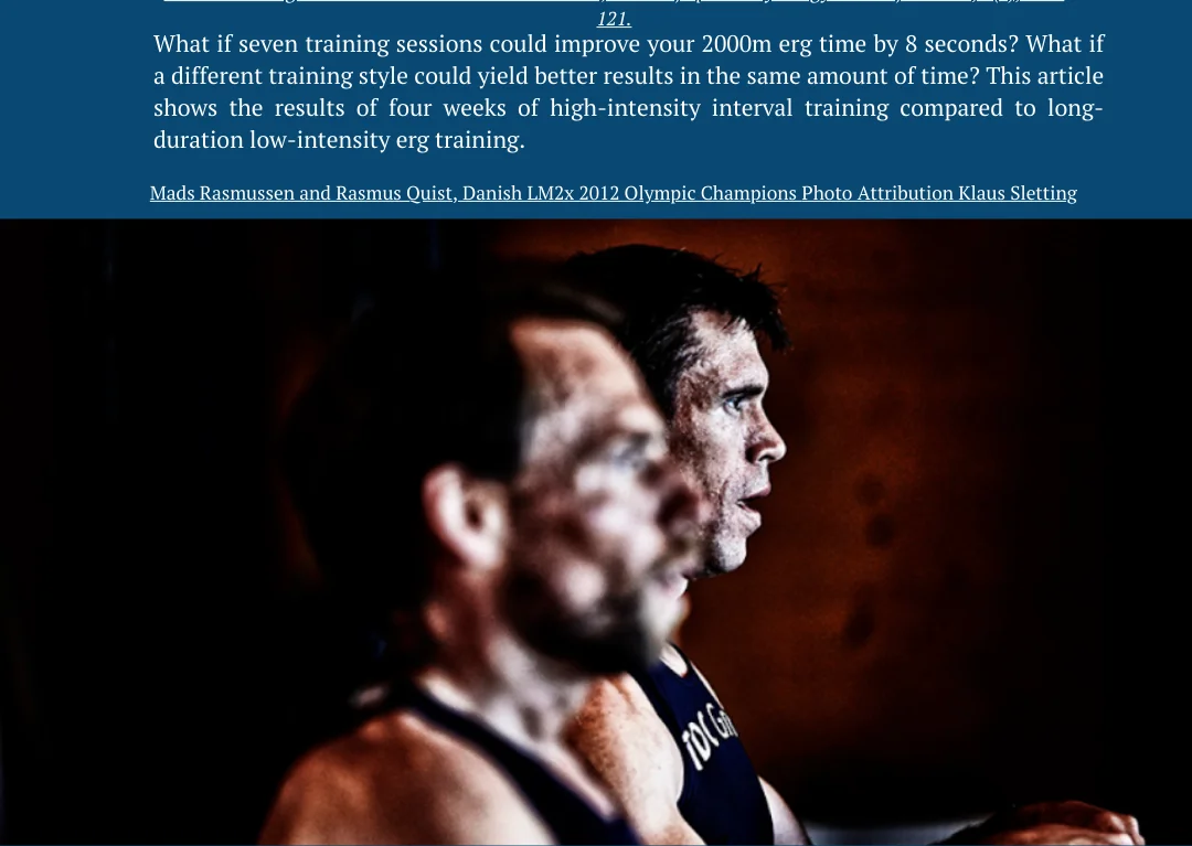 Title image for Rowers Improve 2,000m Time With High-Intensity Interval Training